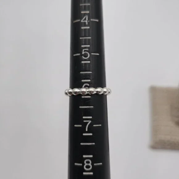 Size 6 Sterling Silver Cubic Zirconia Infinity Symbol Ring A2525 - Picture 7 of 9